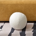 thumbnail image 3 of 12 inch Boucle Ball Throw Pillow Nordic Round Toss Pillow Detachable Sphere Shaped Decorative Pillow for Couch, Sofa, Bedroom (Cream, 12 inch), 3 of 10