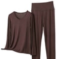 thumbnail image 4 of Censtreet Women’s Pajamas Set Long Sleeve Sleepwear with Long Pants Soft Modal Loungewear Pj Set, 4 of 5