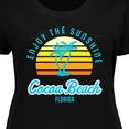 thumbnail image 4 of Inktastic Summer Enjoy the Sunshine Cocoa Beach Florida in Blue Women's Plus Size T-Shirt, 4 of 5