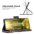 thumbnail image 2 of Bf Pattern Printing Leather Series-4 Gift compatible Iphone 14 Pro 6.1 Inch 03 Style Zipper Pocket Phone Case Pattern Printing Pu Leather Wallet Stand Cover - Li, 2 of 5