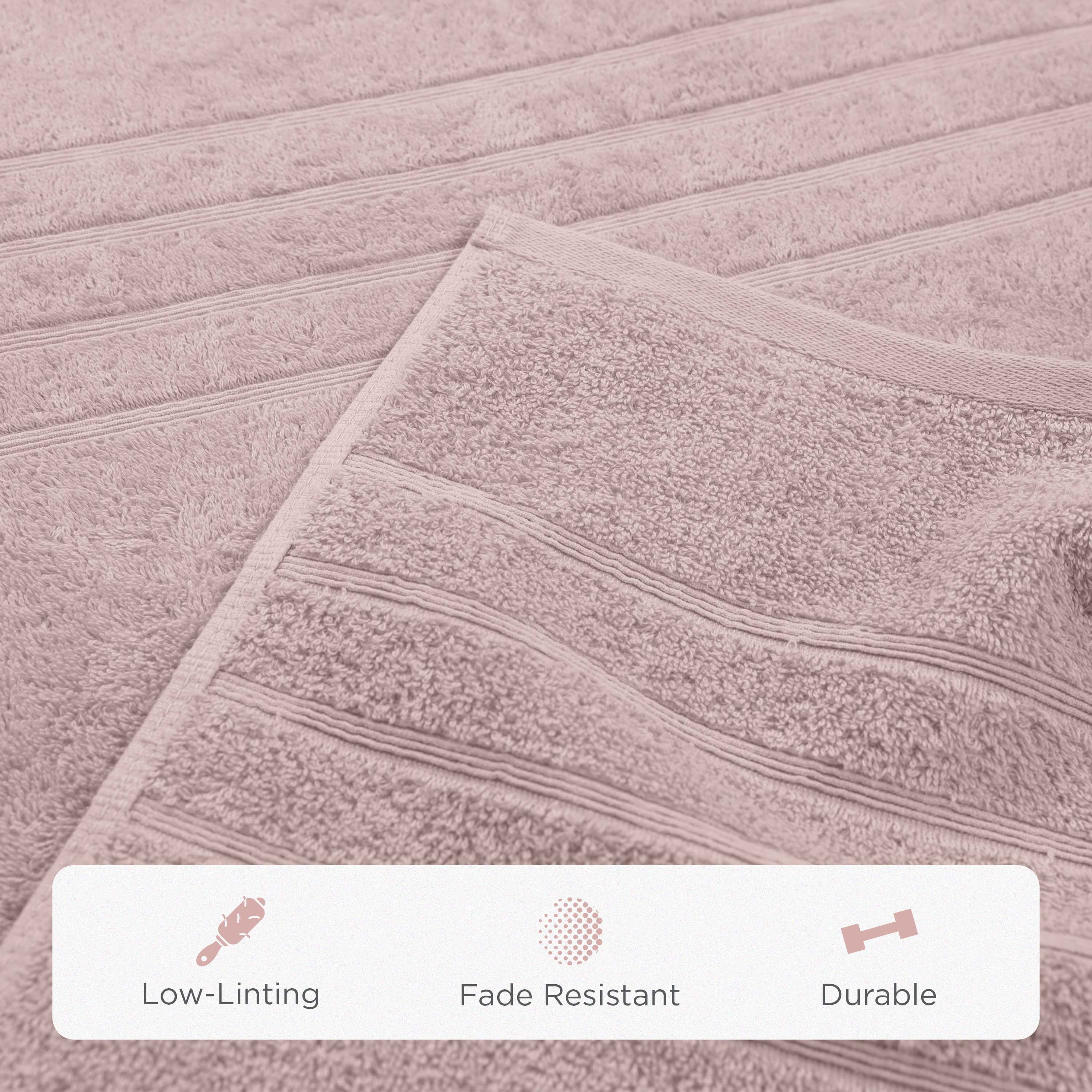 Martex 6-Piece Towel Set | 100% Cotton Soft & Absorbent Bath Towels | Crystal Pink