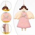 thumbnail image 2 of Colgante de madera para árbol de Navidad con forma de ángel de niña, adorno colgante para decoración del hogar, fiesta, puerta, Navidad, 2 of 5