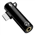 thumbnail image 4 of 3X Adaptador de Audio Tipo C Gancho Llamada MúSica Carga Convertidor de Auriculares de Orificio Redondo 2 en 1 de 3,5 mm, 4 of 5