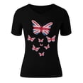 thumbnail image 4 of Womens Work T Shirts Tops Graphic Print Short Sleeve Blend Casual Trendy Shirts, 4 of 5
