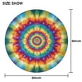 thumbnail image 6 of Colorful Tie Dye Dot Mandala Pattern Round Tablecloth 60"x60",Wrinkle Wipeable Table Cloth for Kitchen Dining Room Picnic Patio Party, 6 of 6