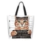 thumbnail image 1 of Disketp Cat Holding Mugshot Sign Bolsa Tote Estampada para Mujer, Bolso de Hombro y de Mano para Compras y Viajes, 1 of 8