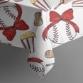thumbnail image 3 of Baseball Snacks Pattern Rectangle Tablecloth 60"x102",Waterproof Polyester Rectangle Table Cloth, Wipeable Spillproof Polyester Tablecloth for Dining, Camping, Indoor and Outdoor, 3 of 6