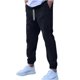 thumbnail image 4 of Ceisia Men Solid Color Loose Casual Pants Elastic Waist Drawstring Sports Gift Work Trousers, 4 of 9
