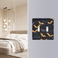 thumbnail image 5 of Dailycode Light Switch Plate Covers 2 Gang Wall Plate Plastics Outlet Covers for Kitchen Home Office Decor Orange Gray Black Bat Seamless, 5 of 8