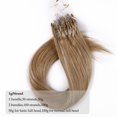 thumbnail image 5 of Benehair Russian Remy 100% Human Hair Extensions Nano Beads Micro Ring Hair Tip 100% Real Remy Hair Extension Micro Link Bonds 1g/Strand 50g Blonde Soft/Natural, 5 of 13