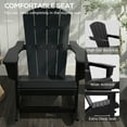 thumbnail image 4 of Outsunny Outdoor Rocking Chair, HDPE Adirondack Porch Rocker Chair for Garden, Patio, Black, 4 of 9