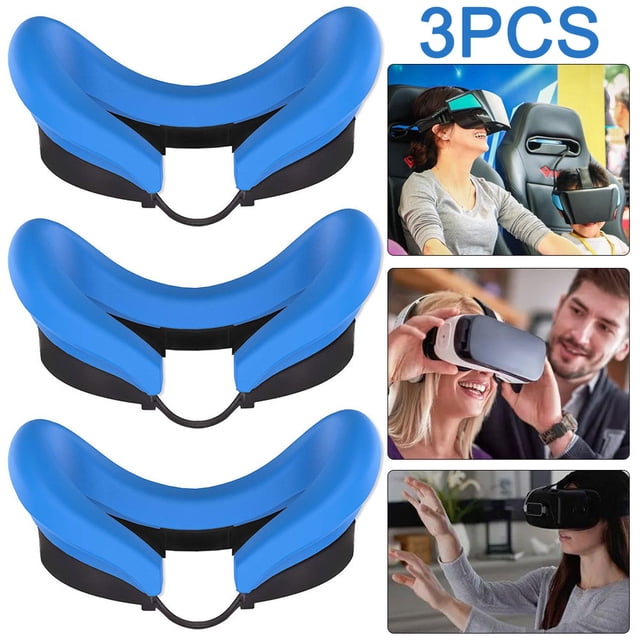 Funda Silicona para Ojos Cojín Facial Antisudor Gafas Meta Quest 3 VR() Uds. Color Azul