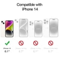 thumbnail image 2 of Funda JeTech para iPhone 14 de 6.1 pulgadas a prueba de golpes, transparente, 2 of 6