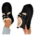 thumbnail image 4 of Black Female Everyday Snow Boots With Thick Bottom Double Buckle For Leisure Comfort Warmth, 4 of 9
