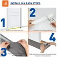 thumbnail image 2 of Door Draft Stopper for Bottom of Door, 2 Pack 30 Inch Under Door Draft Stopper, Fan Shaped Under Door Gap Filler Bottom, Door Soundproofing, Grey, 2 of 5