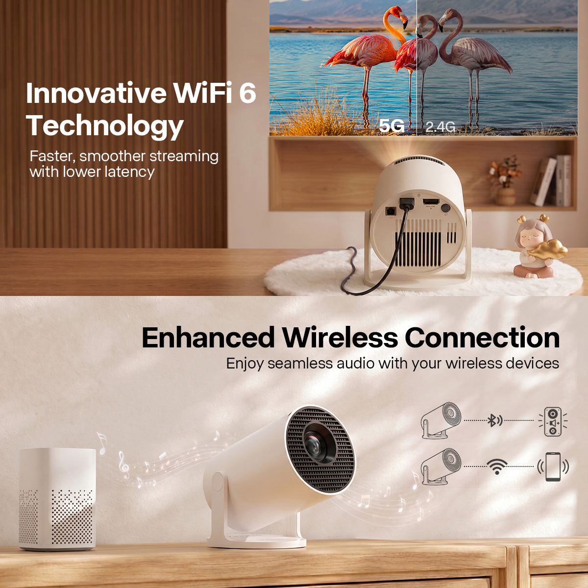 Magcubic HY300Pro Mini Projector 8K WiFi 6 BT 5.4 photo 8