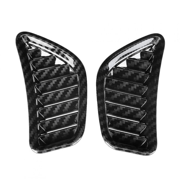 Marco de salida de aire superior delantero, patrón de fibra de carbono, apto para Toyota Prius Hatchback 19-20, 2 uds.