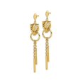 thumbnail image 2 of 14K Yellow Gold Tiger Animal Dangle Earrings, 2 of 4