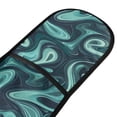 thumbnail image 2 of Dailycode Double Sided Oven Mitt with Loop Heat Resistant Kitchen Long Potholders 7" x 35" Swirling Liquid Shapes, 2 of 6