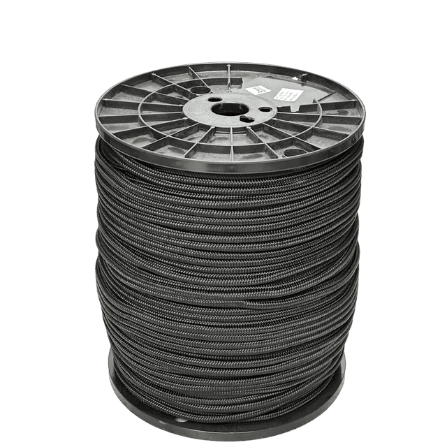 Cuerda De Camping Polipropileno Multiusos Negra 8mm x 315 metros, 10kg