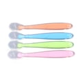 thumbnail image 3 of Cucharas De Silicona Para Bebés, Agarre Cómodo, Tamaño Apropiado, Cucharas De Alimentación Para Entrenamiento, A Prueba De Aceite, 4 Piezas, Limpiables Para Comer Para Niños, 3 of 7