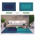 thumbnail image 2 of DEORAB 5'x8' Outdoor Rugs Waterproof Patio Reversible Plastic Carpet Camping Outside Mat,Navyblue & Jadegreen, 2 of 9