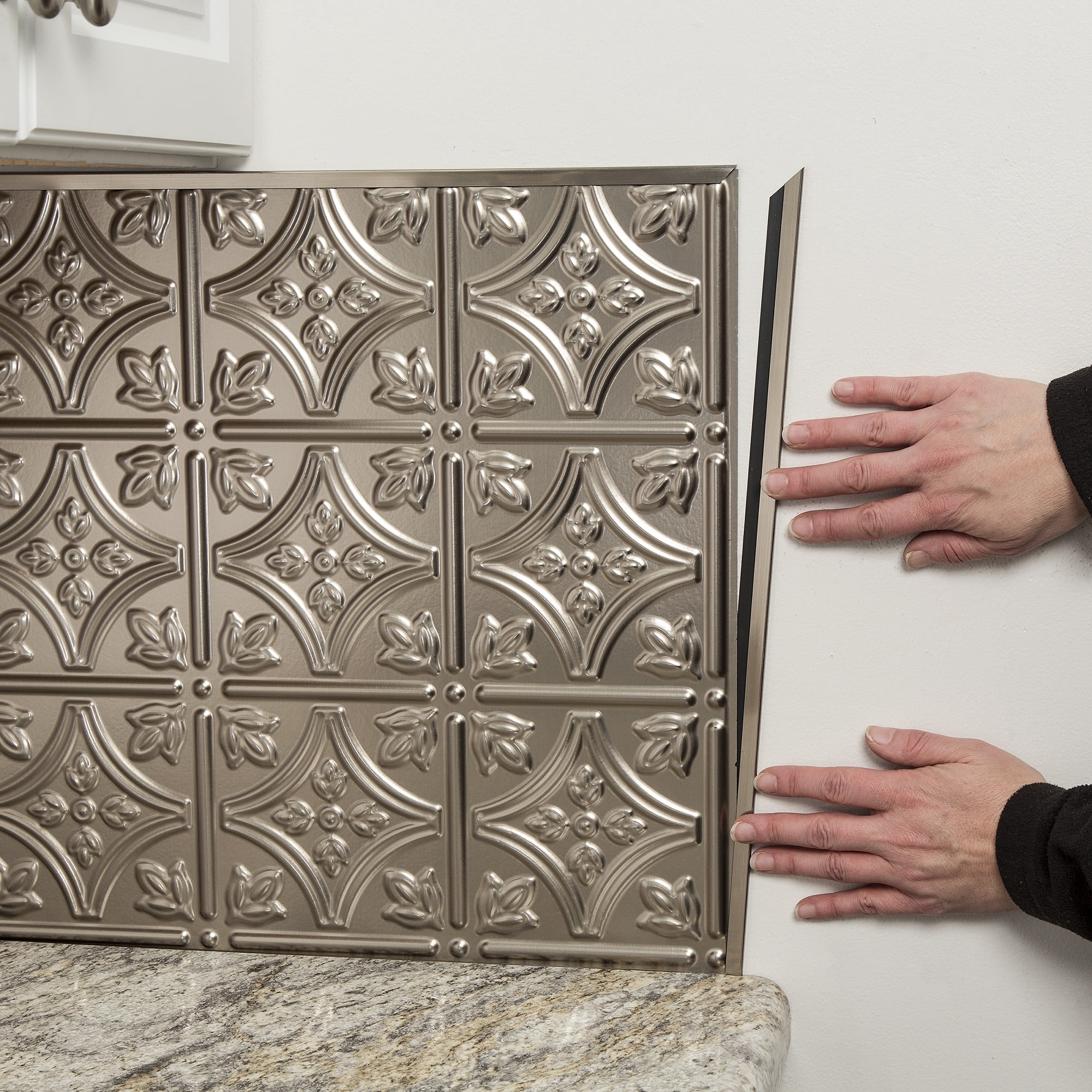 FASÄDE Large Profile Backsplash Accessory Kit in Brushed Nickel