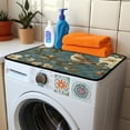thumbnail image 3 of ZIATUBLES Bird Flower Pink Dust Cover Pad for Washer Dryer Water Resistant Washing Machine Top Protector Mat for Laundry Room Home Multi Use Home Decor Accessories, 24 x 19.7 Inch, 3 of 7