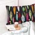 thumbnail image 4 of Fotbe Colorful Fishing Lures Funda de Almohada Decorativa Estilo Occidental, Lujo en Algodón, Fundas para Almohadas King, Cojín Estampado para Decoración del Hogar-20"x30", 4 of 6