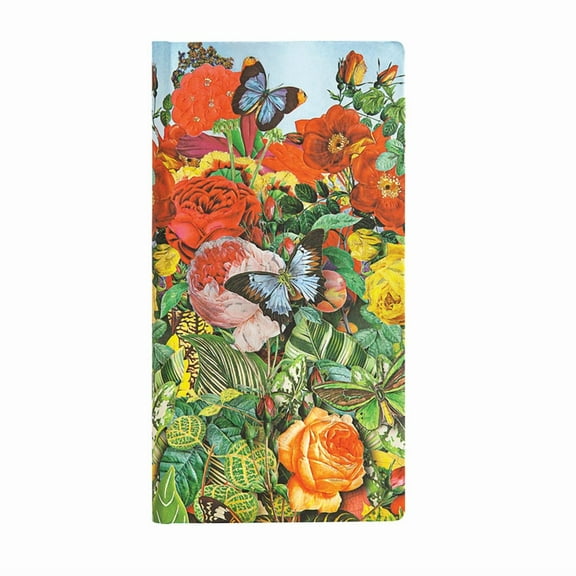 Paperblanks | Butterfly Garden | Nature Montages | Hardcover | Slim | Lined | Elastic Band Closure | 176 Pg | 85 GSM (Diary)