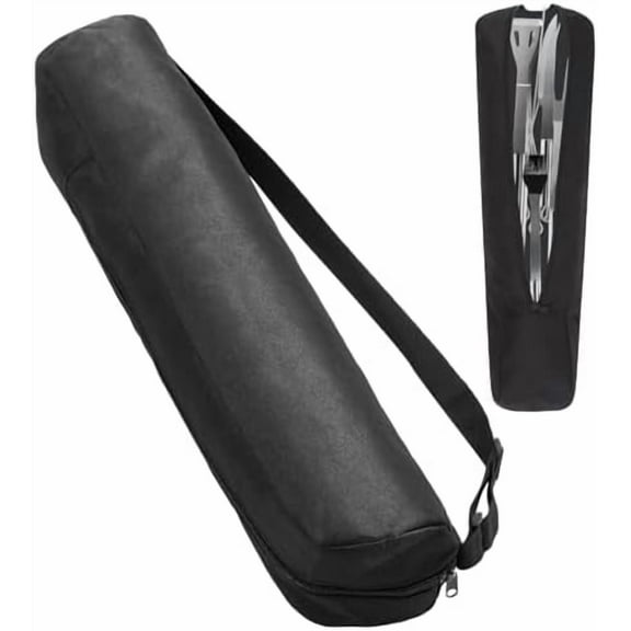 Multi-Purpose Grill Storage Bag, BBQ Tool Storage Bag, Waterproof Oxford Grill Tool Carry Bag, Grill Tool Carry Pack Foldable BBQ Pack, for Outdoor Camping Picnic Trip (black 22.44 x 3.94 x 3.94 in)