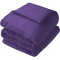 thumbnail image 5 of DNG Creations 1 Piece Luxurious Half Pinch Pleated Comforter Long Lasting 100% Egyptian Cotton, 800 TC 550 GSM All Season ( Oversized Super King Size ) Solid Purple Colour, 5 of 8