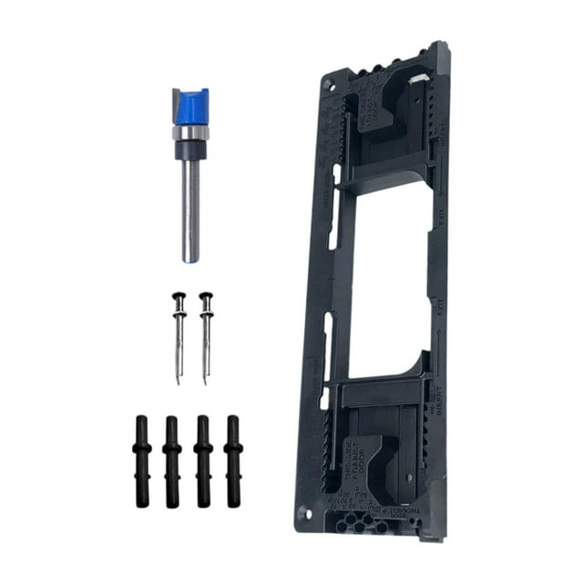Lipstore Hinge Installation Kit Door Hinge Router Templates Hand Tool Easy to Use Black