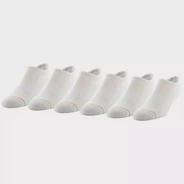 Gold Toe WHITE Men's Modern Essential Sneaker Socks 6pk, US 6-12.5