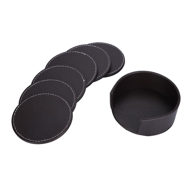 Juego de posavasos, posavasos de cuero de PU, posavasos para bebidas con soporte, posavasos para bebidas impulsados por el rendimiento