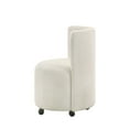 thumbnail image 5 of Newboti Furniture Blayde White Chenille Side Chair With Swivel (Set Of 2) 4662, 5 of 7