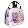 thumbnail image 2 of Gengar Lunch Bags Insulated Lunch Box Reusable Cooler Tote Bag with Front Pocket for Women Men Adults Work Picnic Travel 8.5 x 5 x 8 inch, 2 of 3