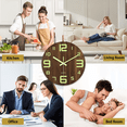 thumbnail image 5 of VOCOO 12 Inch Night Light Wall Clock,Wooden Round Vintage Retro , Silent Non-Ticking Luminous Quartz Wall Clock with Glowing Numbers & Hands, Decor for Home Office,Black, 5 of 9