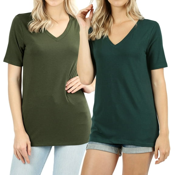 Women Casual Short Sleeve Realxed Fit Basic T-Shirt Tops (S-3XL)