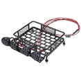 thumbnail image 1 of Portaequipajes de techo de Metal 4 luces LED para 1/10 RC Cars Crawler CC10 accesorios JShteea El nuevo, 1 of 6