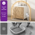 thumbnail image 6 of Laitimia 32" Wooden Cat Litter Box Enclosure - Hidden Cat Washroom with Ventilation & Deep Design, Fits Most Litter Boxes for Living Room, Bedroom, 6 of 9