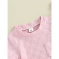 thumbnail image 6 of Aojekbee Baby 2 Piece Outfits Checkerboard Pattern Short Sleeve T-Shirt and Elastic Shorts Set for Toddler Girl Boy Cute Clothes, 6 of 10