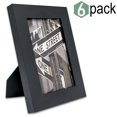 thumbnail image 2 of The Display Guys – Square Profile Picture Frame – Solid Black Wood with Mat – Wall Mounted – Tabletop Display - 5" x 7" - Set of 6, 2 of 7