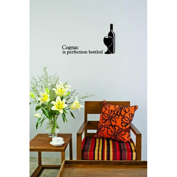 Do It Yourself Wall Decal Sticker Cognac Is Perfection Bottled Home Decor 20x40"