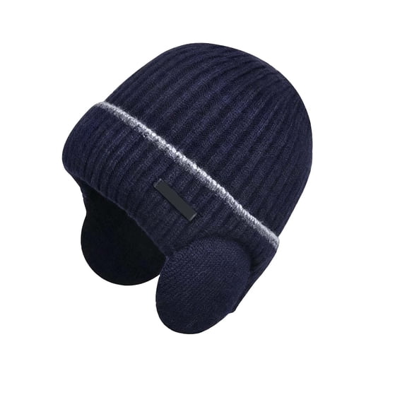 Solid Color Knitted Winter Hat with Ear for Cold Weather Outdoor Activities and Casual Daily Wear