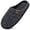 Black, variant on Men's House Slippers Memory Foam Cotton-blend Slip-On Pantuflas Hombres Warm Cozy Scuff Home Bedroom Shoes Indoor/Outdoor Washable Rubber Soles Black Size 12