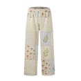 thumbnail image 4 of Halloween Pajama Pants Women with Pumpkin Pattern Long Sleep Pants | Stretch Elastic Waist Wide Leg Loungewear Cozy Spooky-Season Everyday Bottoms Orange XL, 4 of 9