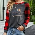 thumbnail image 1 of Pntutb, camisas navideñas para mujer, tops de empalme a cuadros, sudaderas de manga larga a la moda, blusas, tops Pntutb Pntutb-4004, 1 of 6