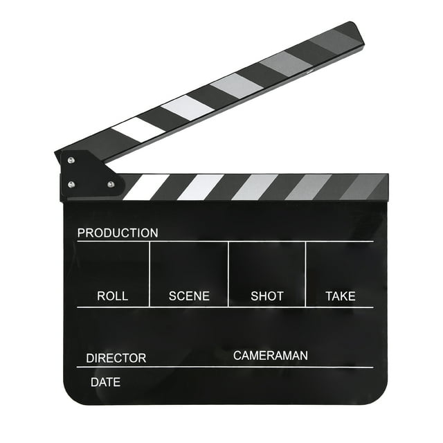 Acrylic Clapperboard Film Clapboard Movie Director's Slate Cut Action Scene Clapper Board Film Slate Dry Erase