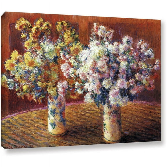 Claude Monet "Two Vases" Wrapped Canvas Art